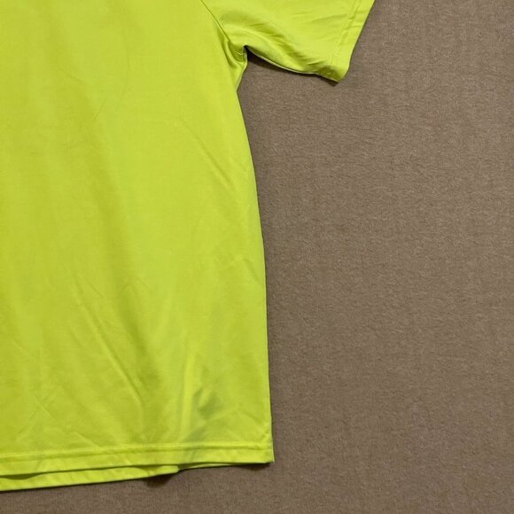 Under Armour Shirt Boy's Large Bright Yellow Heat Gear Graphic Short Sleeves - Picture 11 of 12